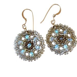 Dreamer Mandala Seed Bead Earrings by LA Artist Lily Lambert